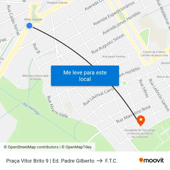 Praça Vítor Brito 9 | Ed. Padre Gilberto to F.T.C. map