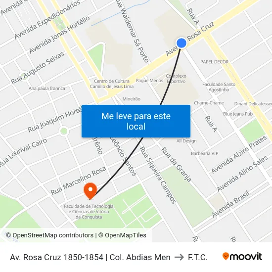 Av. Rosa Cruz 1850-1854 | Col. Abdias Men to F.T.C. map