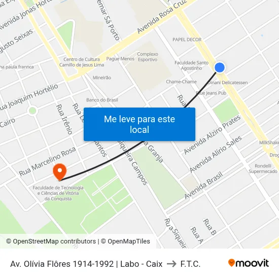 Av. Olívia Flôres 1914-1992 | Labo - Caix to F.T.C. map