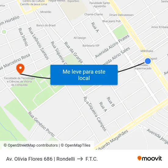 Av. Olívia Flores 686 | Rondelli to F.T.C. map