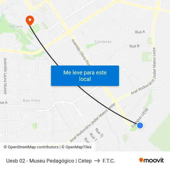 Uesb 02 - Museu Pedagógico | Cetep to F.T.C. map