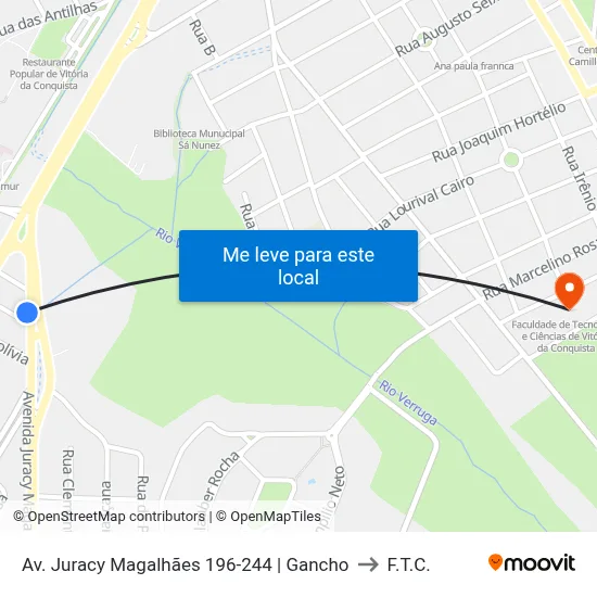 Av. Juracy Magalhães 196-244 | Gancho to F.T.C. map