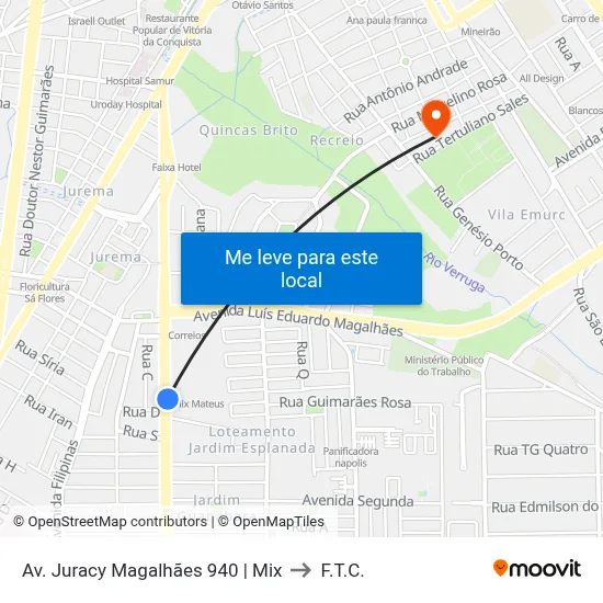 Av. Juracy Magalhães 940 | Mix to F.T.C. map