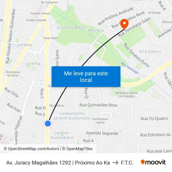 Av. Juracy Magalhães 1292 | Próximo Ao Ka to F.T.C. map