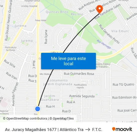 Av. Juracy Magalhães 1677 | Atlântico Tra to F.T.C. map