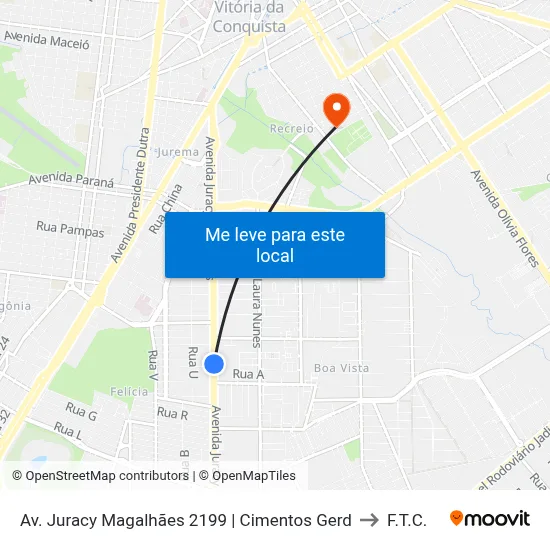 Av. Juracy Magalhães 2199 | Cimentos Gerd to F.T.C. map