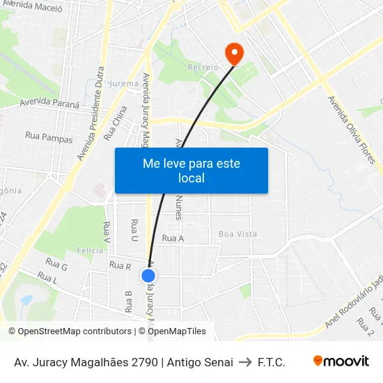 Av. Juracy Magalhães 2790 | Antigo Senai to F.T.C. map
