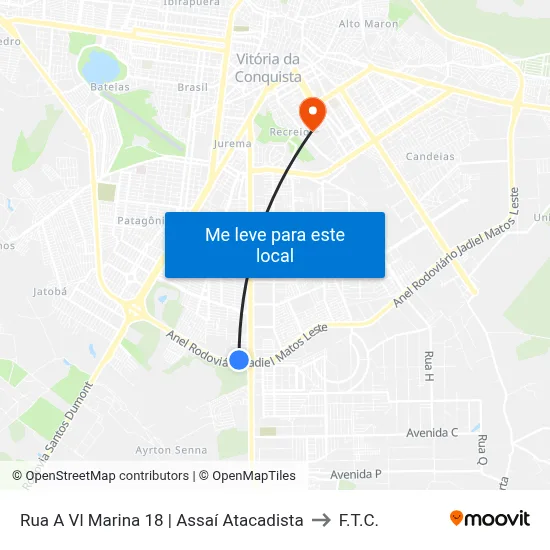 Rua A Vl Marina 18 | Assaí Atacadista to F.T.C. map