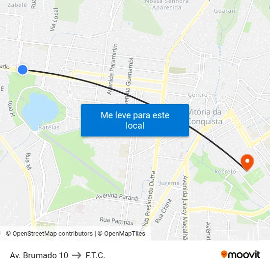 Av. Brumado 10 to F.T.C. map