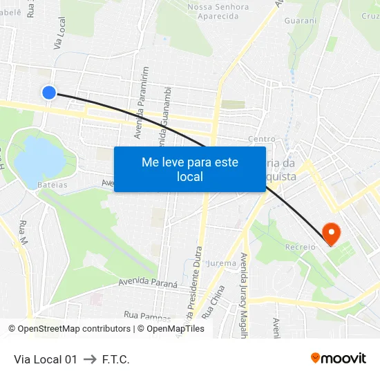 Via Local 01 to F.T.C. map