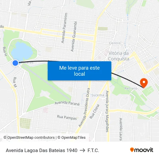 Avenida Lagoa Das Bateias 1940 to F.T.C. map