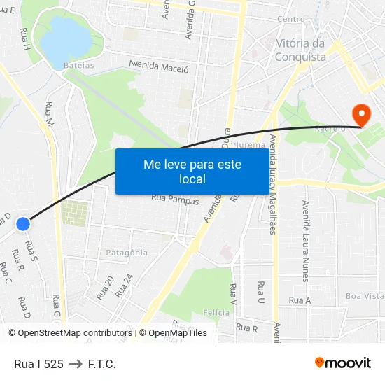 Rua I 525 to F.T.C. map