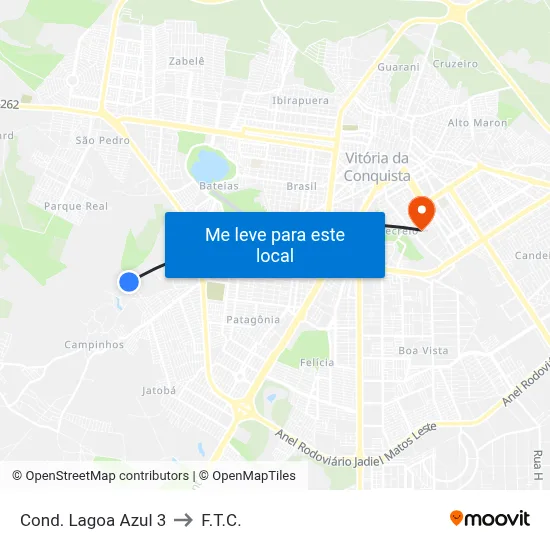 Cond. Lagoa Azul 3 to F.T.C. map
