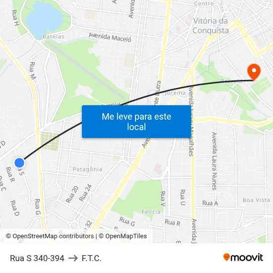 Rua S 340-394 to F.T.C. map