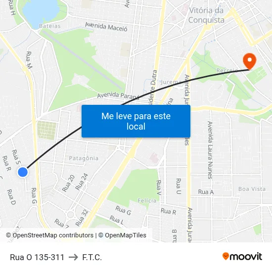 Rua O 135-311 to F.T.C. map