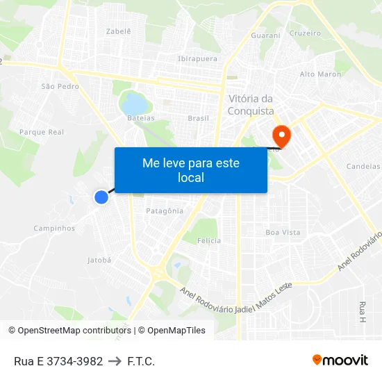 Rua E 3734-3982 to F.T.C. map