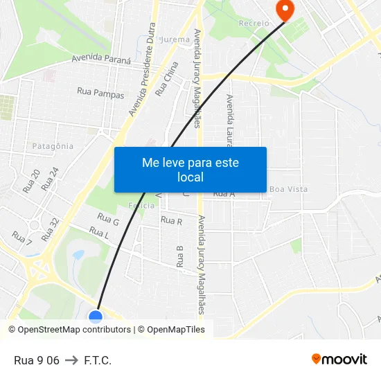 Rua 9 06 to F.T.C. map