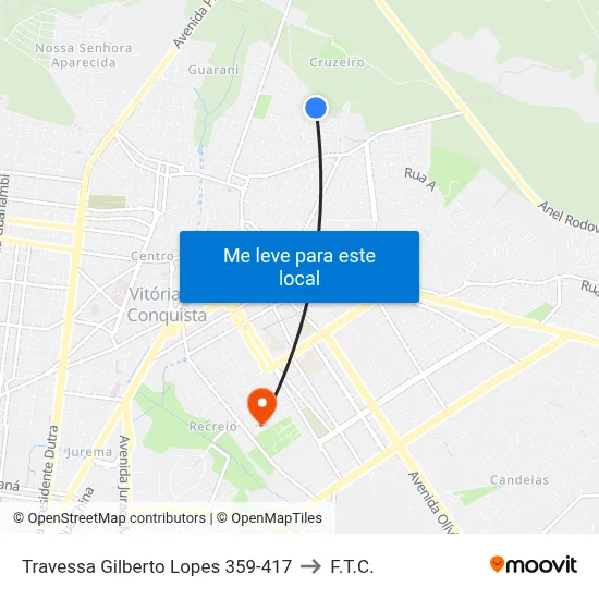 Travessa Gilberto Lopes 359-417 to F.T.C. map