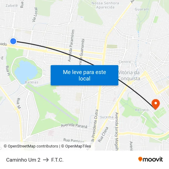 Caminho Um 2 to F.T.C. map