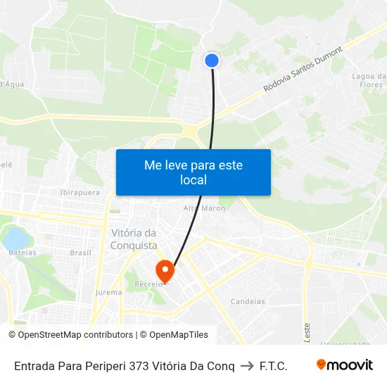 Entrada Para Periperi 373 Vitória Da Conq to F.T.C. map