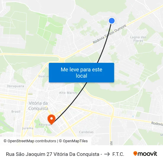 Rua São Jaoquim 27 Vitória Da Conquista - to F.T.C. map