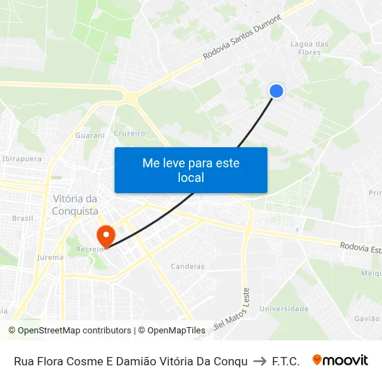 Rua Flora Cosme E Damião Vitória Da Conqu to F.T.C. map