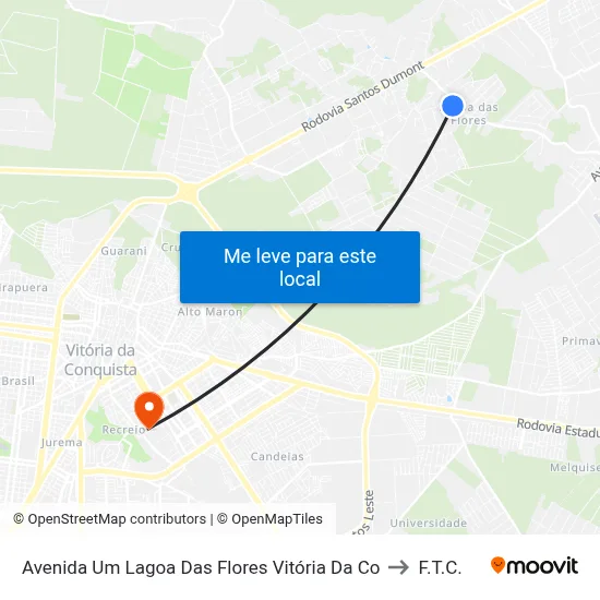 Avenida Um Lagoa Das Flores Vitória Da Co to F.T.C. map
