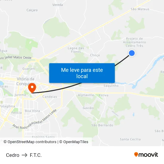Cedro to F.T.C. map