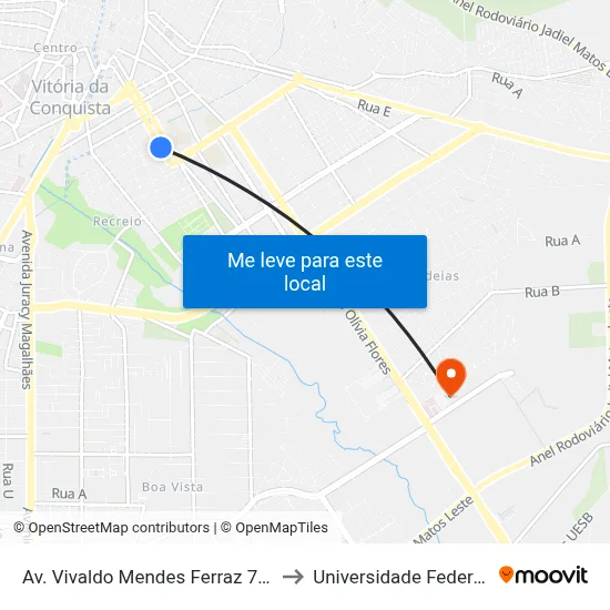 Av. Vivaldo Mendes Ferraz 755a | Após Pos to Universidade Federal Da Bahia map