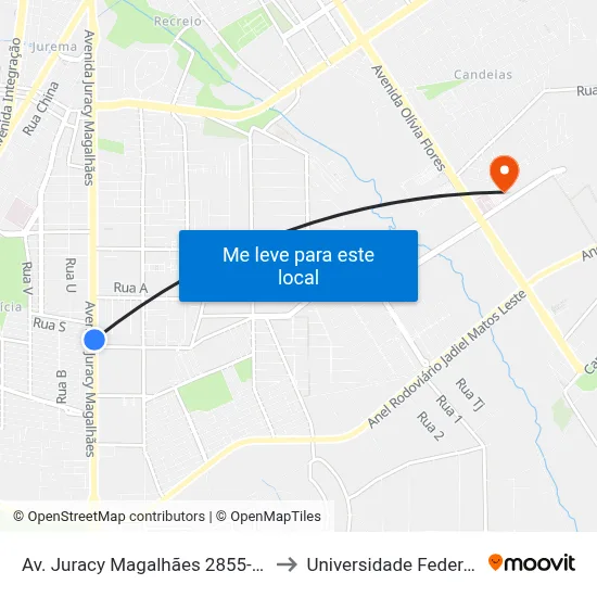 Av. Juracy Magalhães 2855-2905 | Antigo S to Universidade Federal Da Bahia map