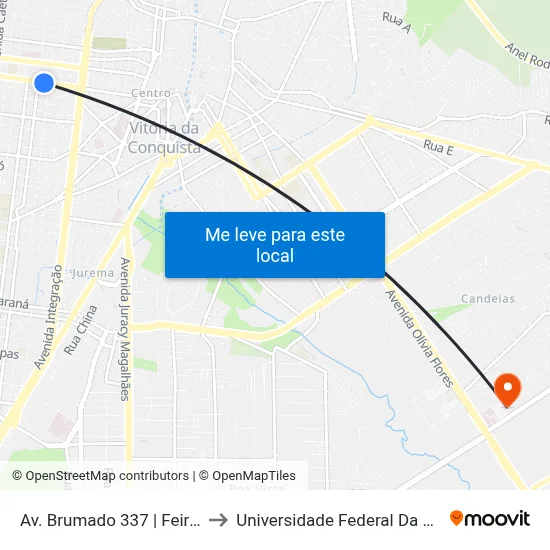 Av. Brumado 337 | Feirinha to Universidade Federal Da Bahia map