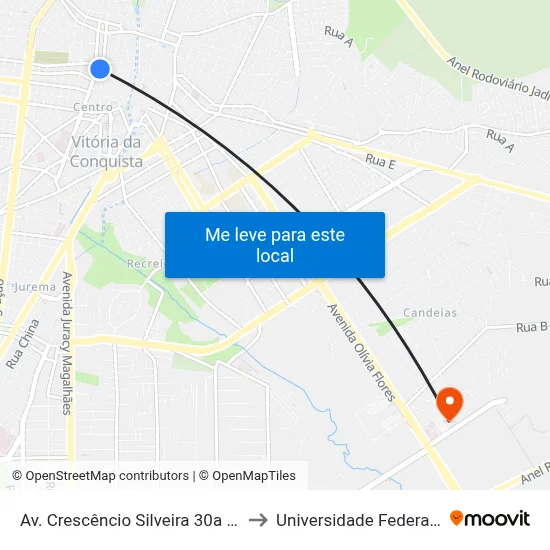 Av. Crescêncio Silveira 30a | Sup. São Jo to Universidade Federal Da Bahia map