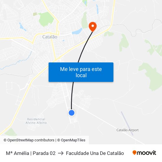 Mª Amélia | Parada 02 to Faculdade Una De Catalão map