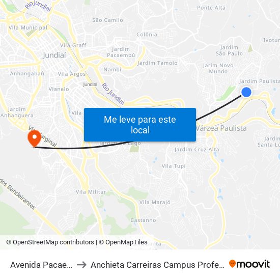 Avenida Pacaembu, 1644 to Anchieta Carreiras Campus Professor Pedro C. Fornari map