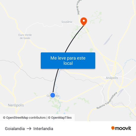 Goialandia to Interlandia map