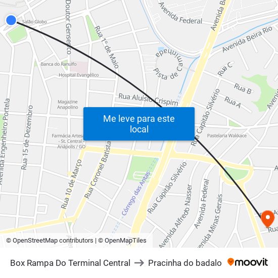 Box Rampa Do Terminal Central to Pracinha do badalo map