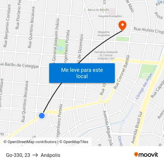 Go-330, 23 to Anápolis map