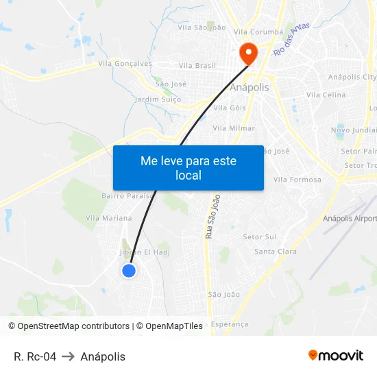 R. Rc-04 to Anápolis map
