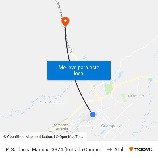 R. Saldanha Marinho, 3824 (Entrada Campus Cedeteg) to Atalaia map