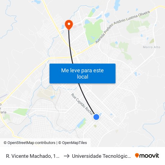 R. Vicente Machado, 1126 (Knn Idiomas) to Universidade Tecnológica Federal Do Paraná map