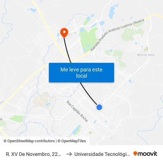 R. XV De Novembro, 2267 (Superpão P. Extra) to Universidade Tecnológica Federal Do Paraná map