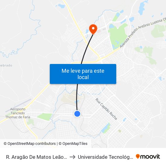R. Aragão De Matos Leão, 900 (Bk Treinamentos) to Universidade Tecnológica Federal Do Paraná map