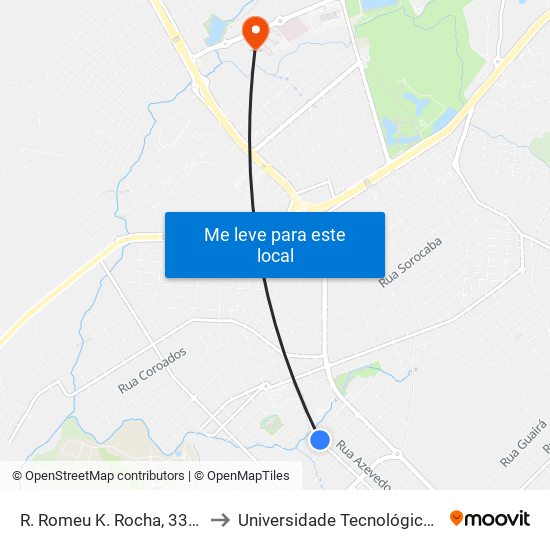 R. Romeu K. Rocha, 3355 (Glass Center) to Universidade Tecnológica Federal Do Paraná map