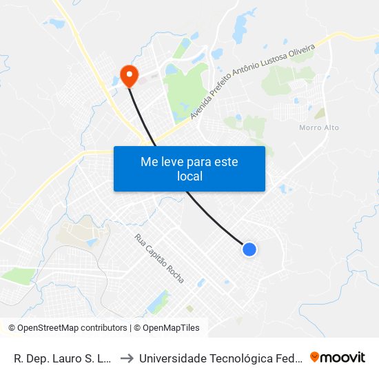R. Dep. Lauro S. Lopes, 750 to Universidade Tecnológica Federal Do Paraná map