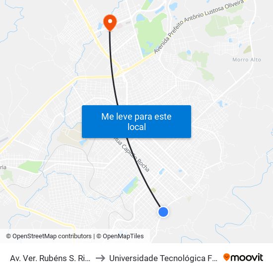 Av. Ver. Rubéns S. Ribas, 828-958 to Universidade Tecnológica Federal Do Paraná map