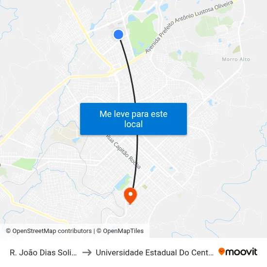 R. João Dias Solis, 204 to Universidade Estadual Do Centro-Oeste map
