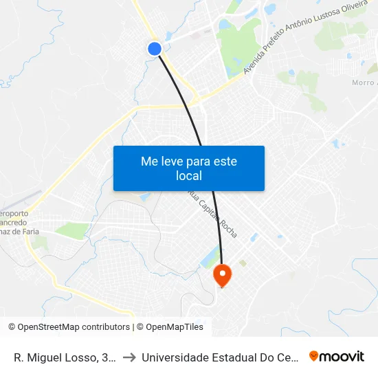 R. Miguel Losso, 378-516 to Universidade Estadual Do Centro-Oeste map