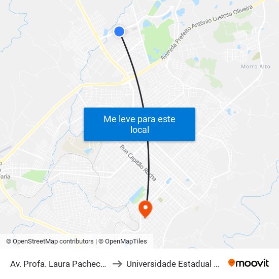 Av. Profa. Laura Pacheco Bastos (Utfpr) to Universidade Estadual Do Centro-Oeste map