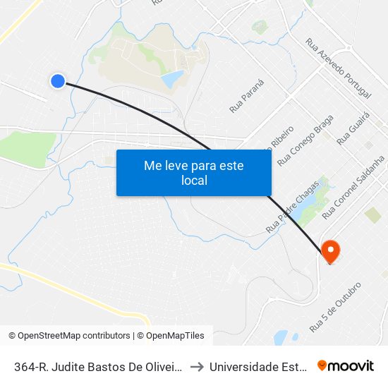 364-R. Judite Bastos De Oliveira, 975-1017 - Jardim Das Americas to Universidade Estadual Do Centro-Oeste map