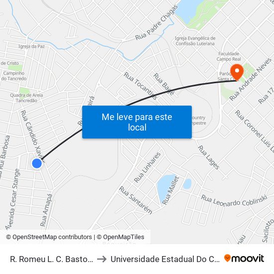 R. Romeu L. C. Bastos, 26-110 to Universidade Estadual Do Centro-Oeste map